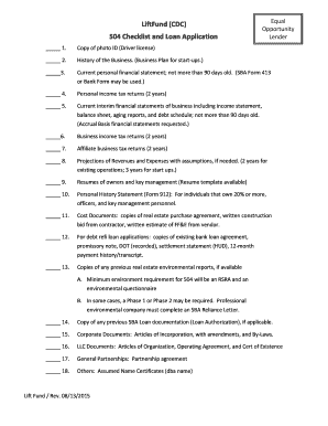 SBA 504 Loan Application