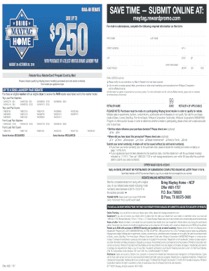 Maytag Laundry Pair Rebate Form