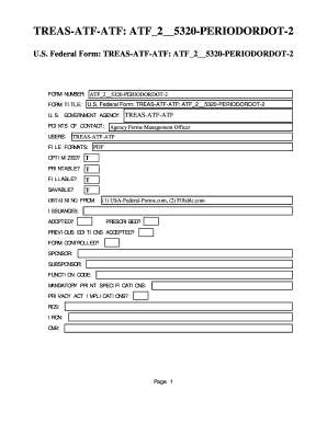 US Government Form Metadata Template