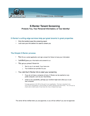 E-Renter Tenant Screening Application