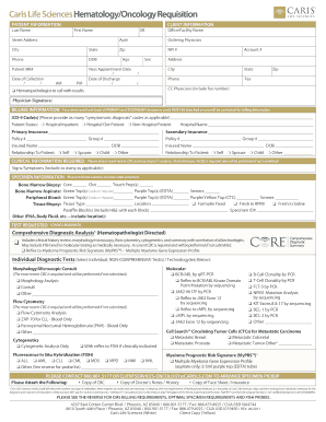 Caris Life Sciences Hematology/Oncology Requisition Form