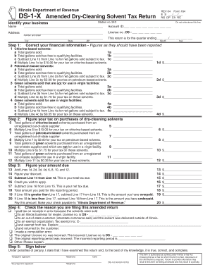 Illinois Dry-Cleaning Solvent Tax Return
