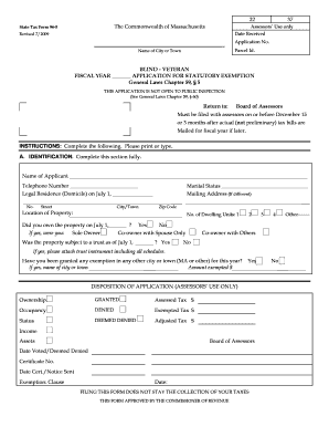 Massachusetts Statutory Exemption Application