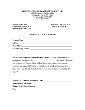 Medical Records Release Form