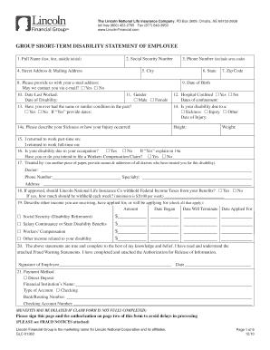 Wisconsin Short Term Disability Claim Form