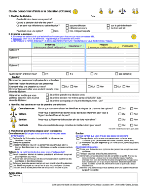 Guide personnel d'aide à la décision (Ottawa)