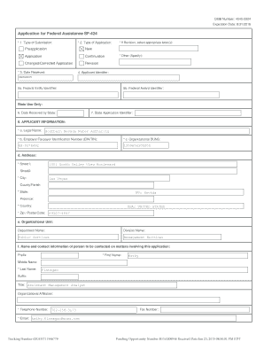 Application for Federal Assistance SF-424