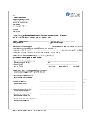 Death Benefit Claim Form
