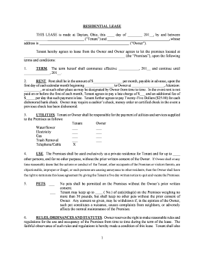 Residential Lease Agreement