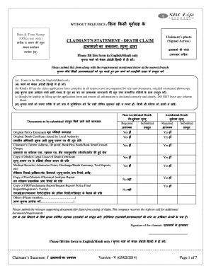 Death Claim Form