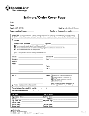 Special-Lite Purchase Order Form