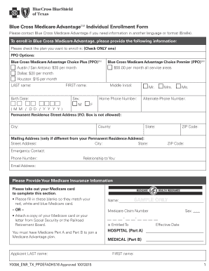 Blue Cross Medicare Advantage Enrollment Form