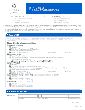 IRA Application Form