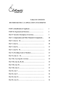 IRS Form 1023 501(c)(3) Application