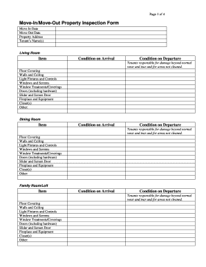 Move-In/Move-Out Property Inspection Form