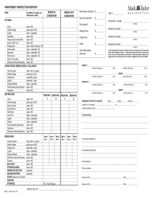 Apartment Inspection Report