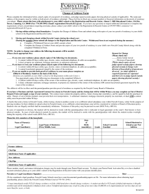 Change of Address Form
