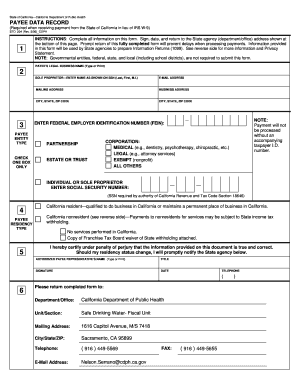 California Payee Data Record
