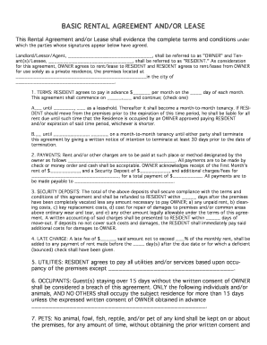 basic rental agreement
