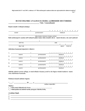Property Owner Statement for Address Change