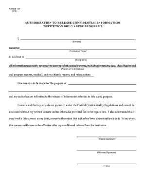 Authorization to Release Confidential Information