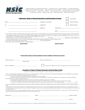 NSIC Financial Assistance Tender Form