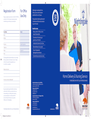 Nightingale Home Delivery Service Registration Form