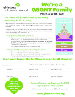 GSGNY Family Patch Request Form