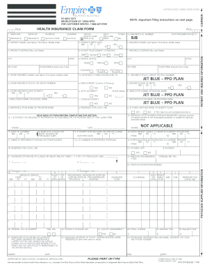 PICA Health Insurance Claim Form