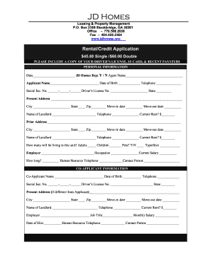 Rental Application Form