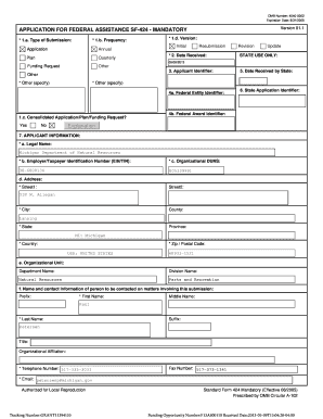 Application for Federal Assistance SF-424