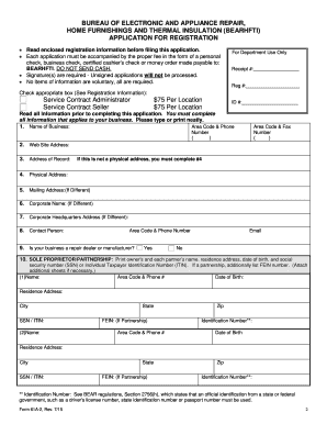 California Service Contract Registration Application