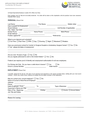 Application for Employment