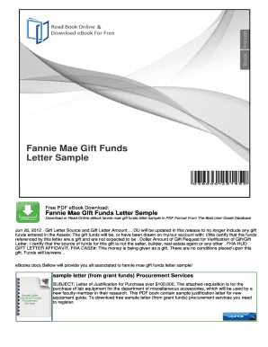 Release letter template - Fannie Mae Gift Funds Letter Sample - mybooklibraryCom