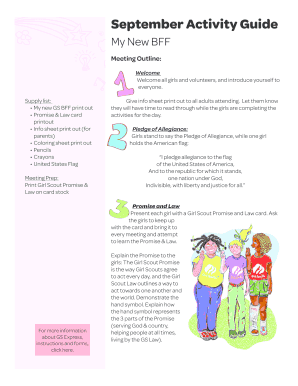 Girl Scout Meeting Activity Guide