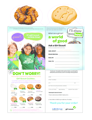 Girl Scout Cookie Order Form