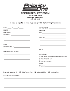 Repair Request Form