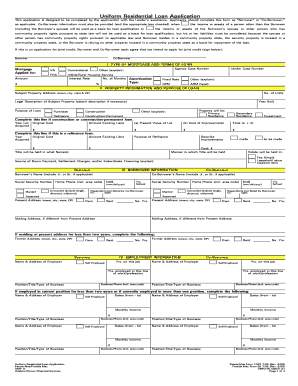 Uniform Residential Loan Application