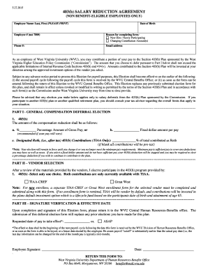403(b) Salary Reduction Agreement