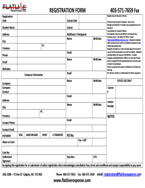 Course Registration Form