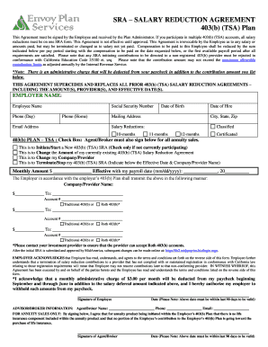 403(b) Salary Reduction Agreement