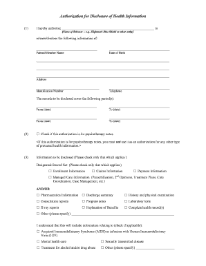 Authorization for Disclosure of Health Information