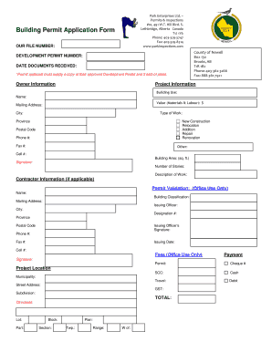 Building Permit Application Form