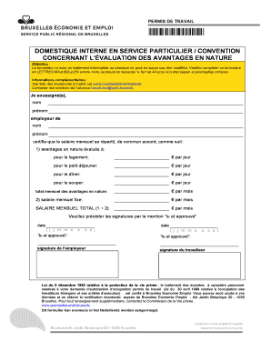 PERMIS DE TRAVAIL DOMESTIQUE INTERNE EN SERVICE PARTICULIER