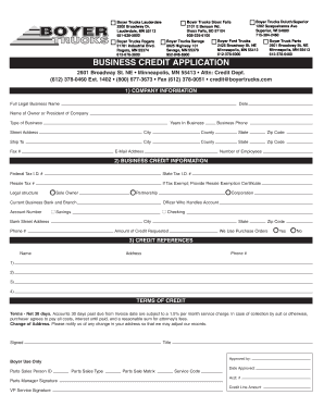 Business Credit Application