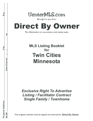 Minnesota Exclusive Right to Advertise Listing Facilitator Contract
