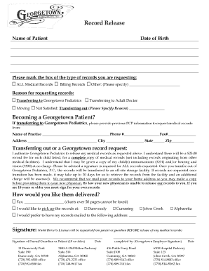 Medical Records Release Form