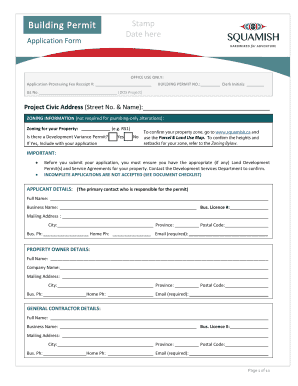 Building Permit Application Form