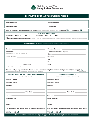 Employment Application Form