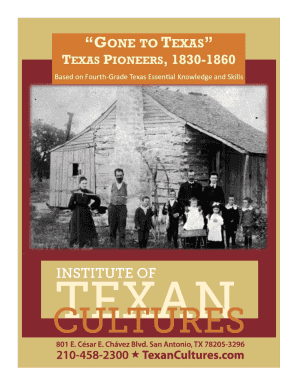Texas Pioneer Culture Lesson Plan